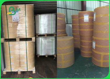 100% Virgin Wood Pulp Brown Kraft Straw Paper 60gsm In Roll Or Customized