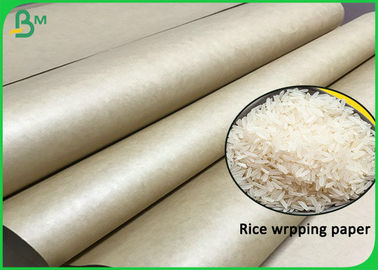 Hard Burst Strength Rice Wrapping 80G 90G Uncoated Brown Papel Kraft Roll