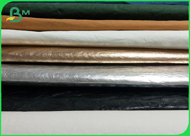 White Black Kraft Paper Fabric For Bags Washable Tear Resistance