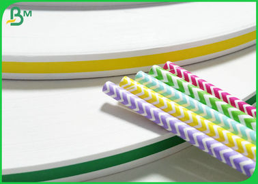 Food Grade 15mm * 60gsm Waterproof Straw Paper Roll With Different Color