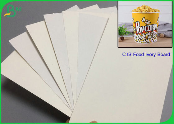 High Stiffiness White C1S Food Ivory Board 350g For Popcorn Bucket Making