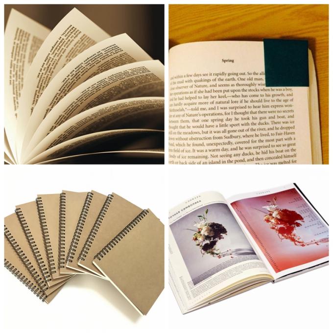 60 Gsm High Bulk Book Paper Creamy Uncoated Paper Novel Paper