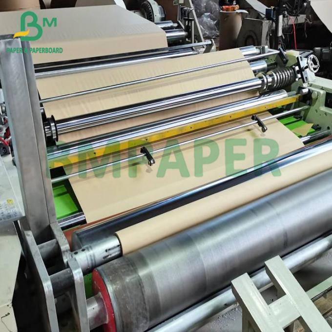 Extensible Paper Semi Extensible Brown Kraft Paper Cement Kraft Bags Paper 90gsm 50kg