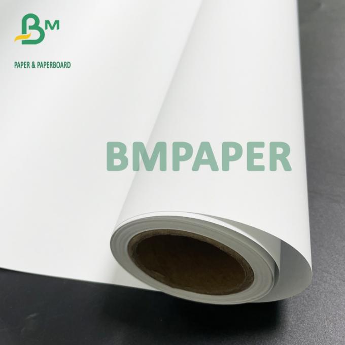2'' Core 24'' x 150' Bright White Coated Bond Paper Roll 24lb for Color ...