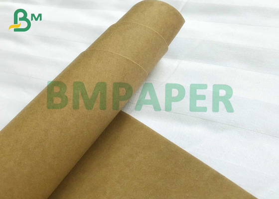 0.55mm 0.6mm Light Brown Washable Kraft Paper Fabric Roll 150cm Width