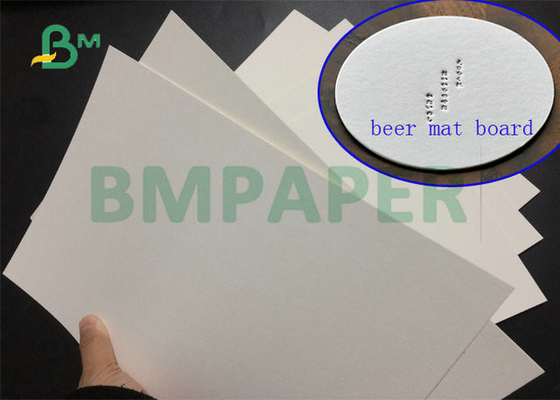Thickness 0.7mm 0.8mm Absorbent Uncoat Beer Mat Board For Hotel Coasters 70 x 100cm