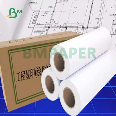 Premium Uncoated Inkjet Plotter Paper 20lb 22&quot; x 150' With  Core 2&quot;