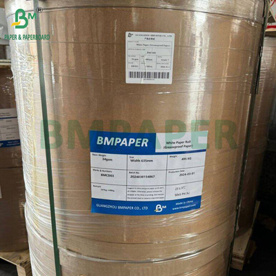 35gsm 38gsm Food Wrapping White Greaseproof Paper For Sandwich Kit 7 635mm