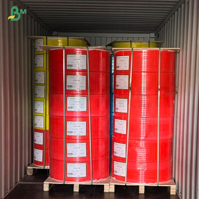 76gsm CB CFB CF NCR Offset Carbonless Paper Black Image  1/2" 19" Width
