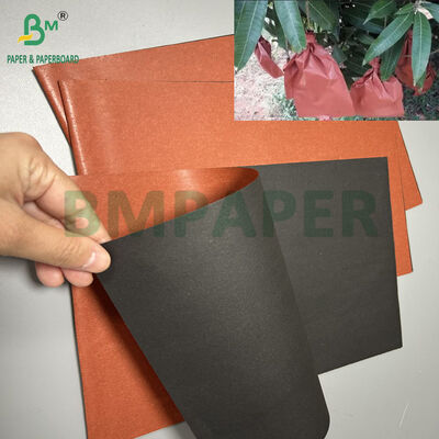 56gsm Waxed Coating Red Fruit Bagging Paper For Fruit Growing 90cm 100cm
