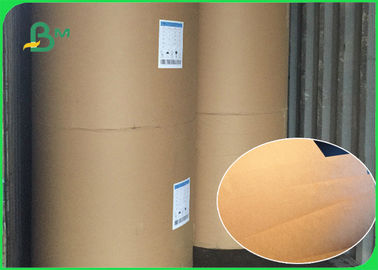 Virgin Pulp Brown Kraft Paper Roll , Food Grade Wrapping Paper Size Customized