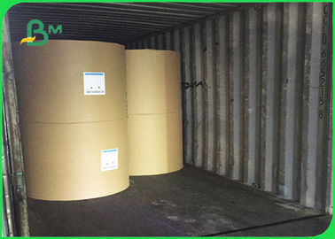 Disposable PE Coated Food Grade Brown Paper , Recycled Brown Paper Roll