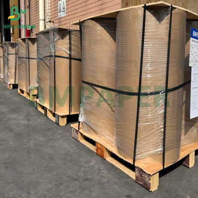 Food Grade 40+9 Poly-coated Brown Kraft Paper For Cutlery Wrapping 800mm 900mm