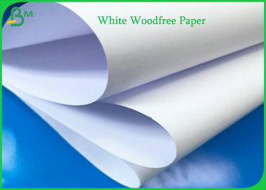 55g 60g 70g 80g White Woodfree Paper Roll 100% Virgin Wood Pulp For Exercise Book