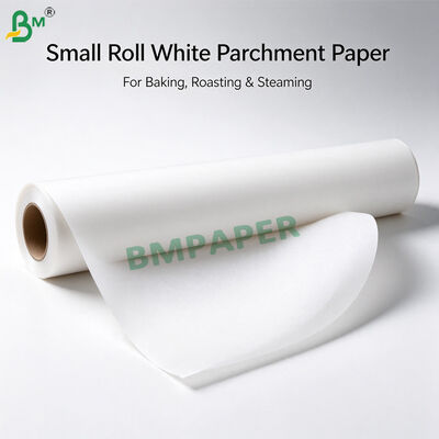 White Silicone Baking Paper Rolls 38gsm Greaseproof Parchment Paper For Oven Baking Cooking