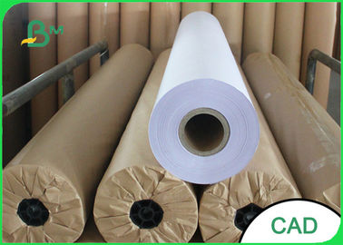 36 24 Inch Plotter Paper Roll , 80gsm Wide Format Plotter Paper Moisture Proof