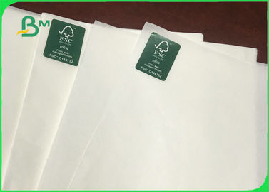 FDA Eco - Friendly Uncoated White Sack Kraft Paper For Bags 30gsm 35gsm 42gsm