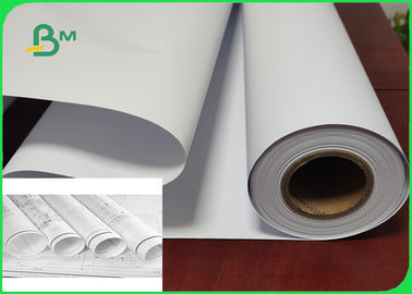 100% Virgin Pulp 80gsm CAD Plotter Paper Roll For Engineering Drawing Smooth