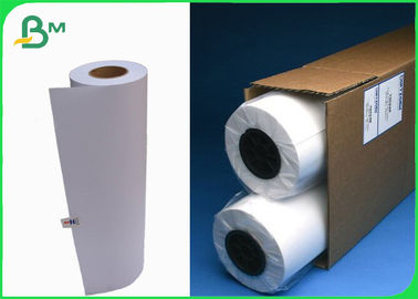 White 20lb CAD Plotter Paper For Inkjet 24&quot; X 150' 4 Rolls Per Carton