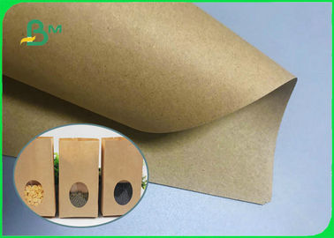 Customized Size Brown Kraft Paper Roll 70gr - 300gsm For Shopping Bag