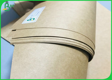 Pure Pulp Brown Color 170gsm 200gsm Unbleached Craft Paper Roll 120cm Width
