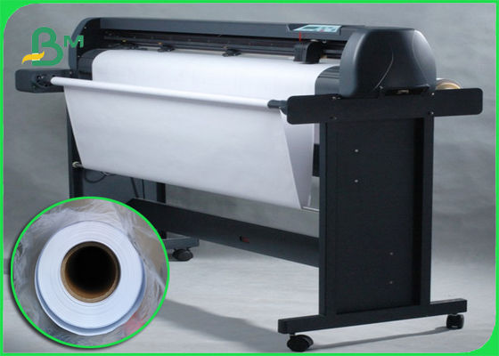 36 X 500ft Recyclable 80gsm White Plotter Paper For Architecture and Engineering