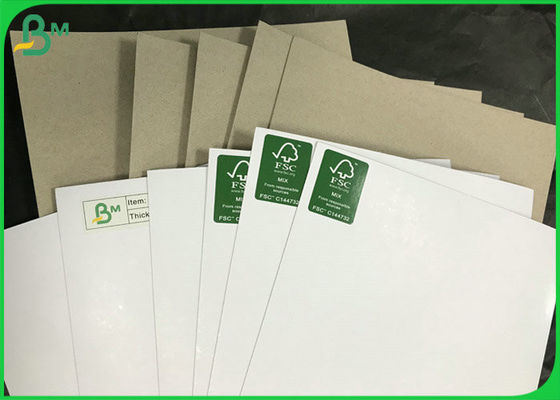 Recycled Pulp White Surface Brown back board 230g 300g Duplex Packaging Paper