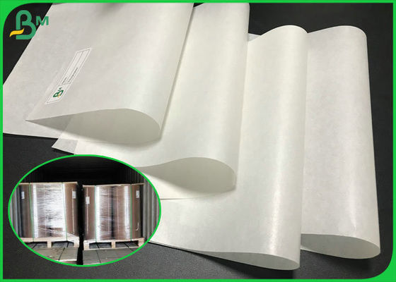 Printable 30grs 40grs One Side Gloss Coating MG Kraft Paper Jumbo Roll for food wrapper