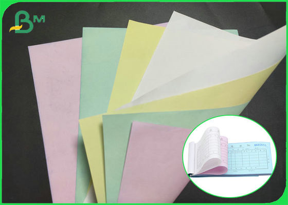 Wood Pulp Color Stable Carbonless Copy Paper 48gsm 50gsm For Bill Printing