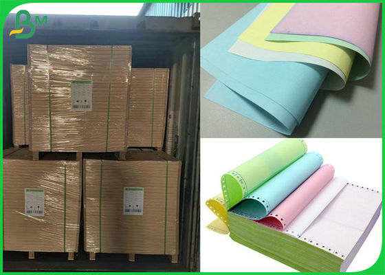 Pink Green Blue Color Carbonless CFB Paper 50g With 100% Natural Wood Pulp