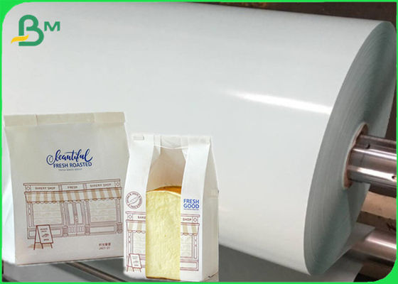 Greaseproof 40gsm 50gsm PE Coated Kraft Paper Roll For Bread packaging bag