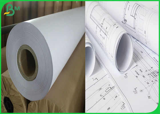 Large Format 54'' By 300ft  Plotter Paper 20lb For Engineering Paper 3'' Core