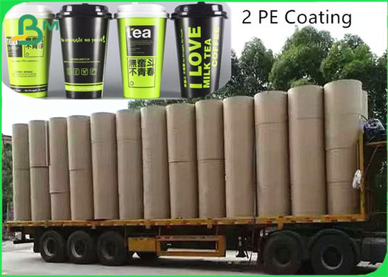 330 + 12 + 15 GSM 2PE Coating Cupstock Paper For Cold Beverages Cups