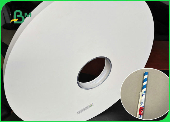 OEM / ODM White Craft Paper Roll 28gsm 27mm 32mm * 5000m For Drinking Straw