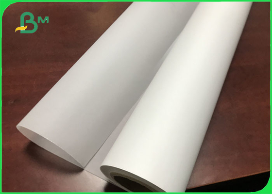 White Plotter Paper 73gsm 100gsm Translucent Inkjet Tracing Paper Rolls 30&quot; 35&quot;