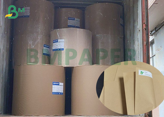 Durable 70gsm Semi Extensible Brown Cement Craft Paper Jumbo rolls 112cm width