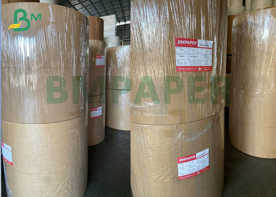 Recycled Fibers Brown Kraft Liner Paper 150gsm Great Strength