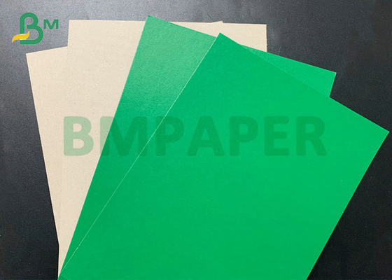 700 x 1000mm 1mm 2mm Green Coated Cardboard Grey Back Stiffness Paperboard