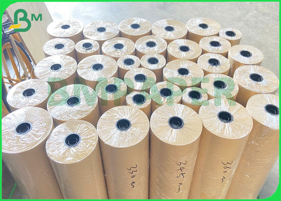 60gsm BKP Brown Kraft Paper 330mm X 2000m Per Roll For Packaging