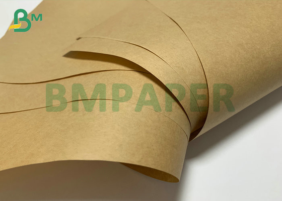 Wood Pulp 100gsm 120gsm Brown Kraft Paper Roll For Making Bag