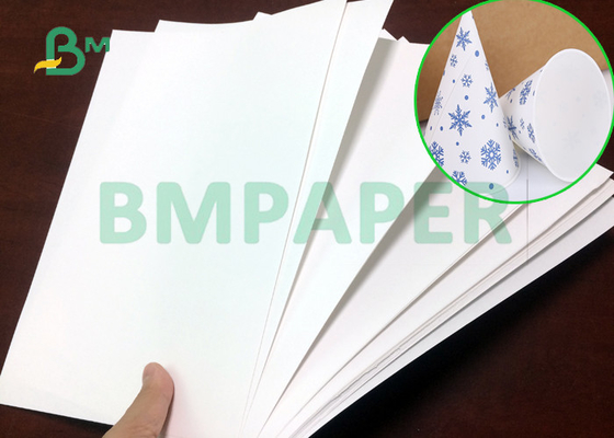 3”Core 100gsm 120gsm Foodgrade White Paper To Produce Water Conic Cups Width 20.5&quot;