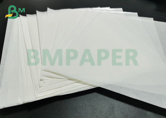 45g + 15g  PE Glossy Coated Food Grade White Kraft Paper For Burger Packing