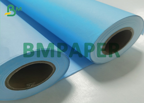 80gsm Double / Single Side Matt Blue CAD Plotter Printing Paper Roll