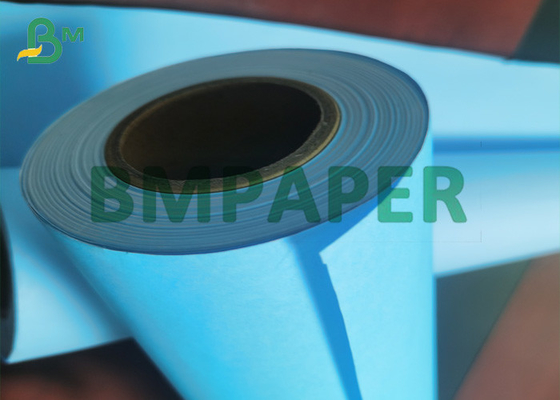 80gsm Double / Single Side Matt Blue CAD Plotter Printing Paper Roll