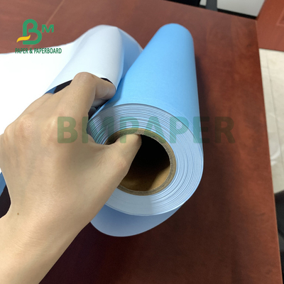30'' X 1000m Single Side Blue Engineering Paper Water Resistance 80gsm
