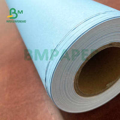 30'' X 1000m Single Side Blue Engineering Paper Water Resistance 80gsm