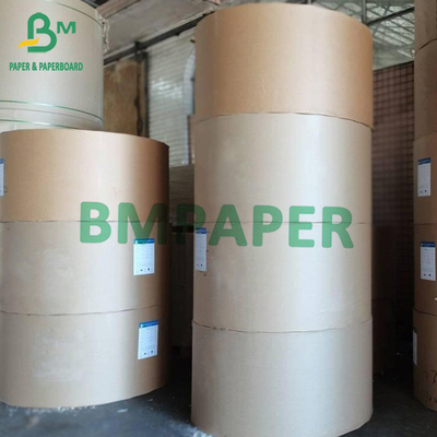 70gsm 80gsm Extensible Kraft Paper Rolls For Brown Cement Bags High Weight Capacity