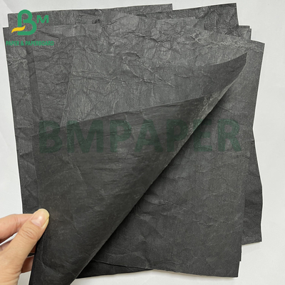 0.55mm Black Biodegradable Durable Washable Jeans Label paper