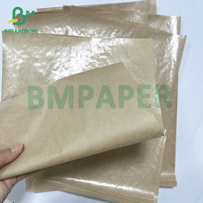 35 + 10 GSM Brown Greaseproof Fry Food Bags PE Coated Craft Paper