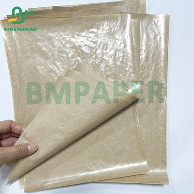 35 + 10 GSM Brown Greaseproof Fry Food Bags PE Coated Craft Paper